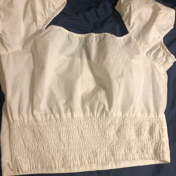 Zara white cotton top. Size “L” but more “M” - Picture 3 of 5
